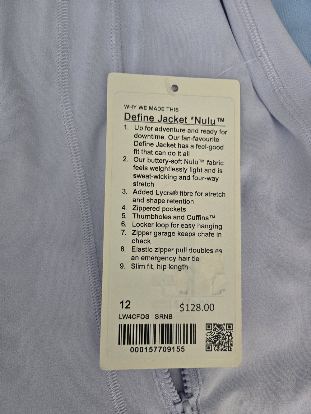 Lululemon Define Jacket Serene Blue 12 - Picture 4 of 5